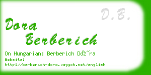 dora berberich business card